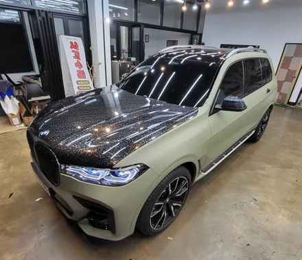 인천 서구 가정동 bmw x7 무광카키그린 전체랩핑 시공 / 인천 서구 가정동