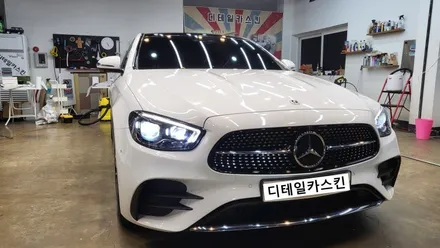 [벤츠 E350] E클레스 루원시티 유광 화이트 전체랩핑 / 인천 서구 가정동