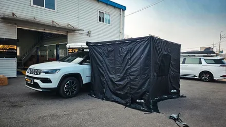 트랩오버랜드 차량용 트레일 어닝, 사이드월 입니다. 차박 캠핑 텐트로 활용 가능합니다. 지금바로 떠나보세요. / 용인, 광교, 성남, 판교