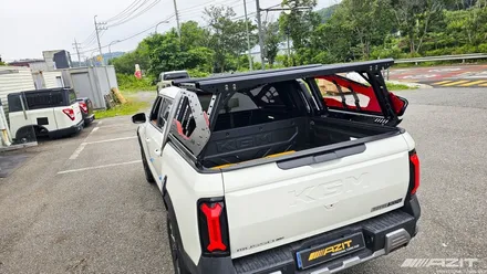 KGM 무쏘EV 적재함에 판도라 슬라이딩베드와 애니커스텀의 M1 롤바를 튜닝해 드렸습니다. / 용인시 기흥구