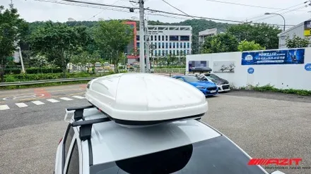 쉐보레 스파크에 어울리는 루프박스를 찾고 계신가요? 유일 가로바 시스템과 휴고 루프박스로 수납공간을 해결해 보세요. / 용인, 광교, 성남, 판교