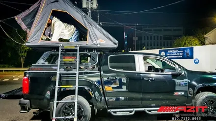 루프탑텐트 설치를 위해 캠핑성지 강화도에서 방문하셨습니다. 콜로라도에 설치된 버뮤다 1450 텐트, 오브로 CR2스포츠렉, 동탄, 수원, 용인 아지트 / 용인시 기흥구