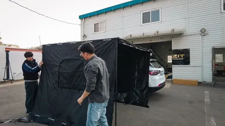 지프 그랜드 체로키에 설치한 차량용 어닝, 텐트. 트랩오버랜드 트레일 어닝 2.5m, 4사이드월 어닝룸. 차박 캠핑 준비 끝~! / 용인, 광교, 성남, 판교