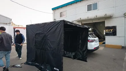 지프 그랜드 체로키에 설치한 차량용 어닝, 텐트. 트랩오버랜드 트레일 어닝 2.5m, 4사이드월 어닝룸. 차박 캠핑 준비 끝~! / 용인, 광교, 성남, 판교