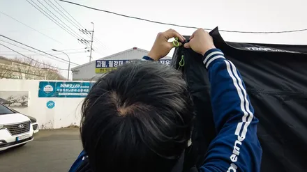 지프 그랜드 체로키에 설치한 차량용 어닝, 텐트. 트랩오버랜드 트레일 어닝 2.5m, 4사이드월 어닝룸. 차박 캠핑 준비 끝~! / 용인, 광교, 성남, 판교