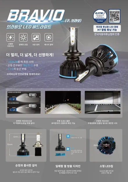 튜닝인증 합법 led 전조등은 브라비오 led 추천 드립니다. 올뉴투싼,HG그랜저,푸조 2008 장착 사진. 용인 아지트 / 용인시 기흥구