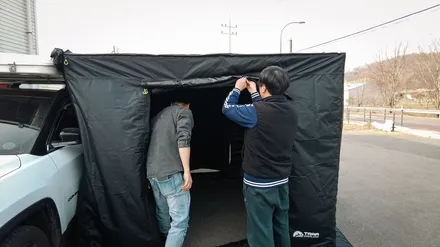 지프 그랜드 체로키에 설치한 차량용 어닝, 텐트. 트랩오버랜드 트레일 어닝 2.5m, 4사이드월 어닝룸. 차박 캠핑 준비 끝~! / 용인, 광교, 성남, 판교
