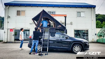 지프 체로키를 활용한 차박 캠핑에 딱맞는 루프탑텐트를 찾으시나요? 코리아오버랜더 버뮤다1450 을 추천해 드립니다. / 용인, 광교, 성남, 판교