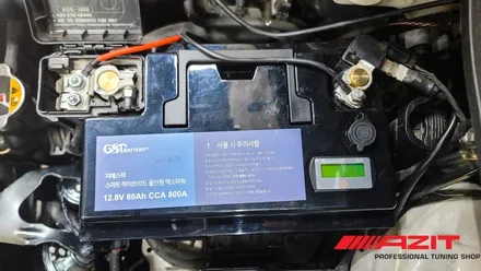 기아 레이를 캠핑카로 이용 하기 위한 차박용 인산철 GSP 시동 배터리 시공 및 파워뱅크, 차박 평탄화 작업. 용인,동탄,수원 아지트. / 용인시 기흥구