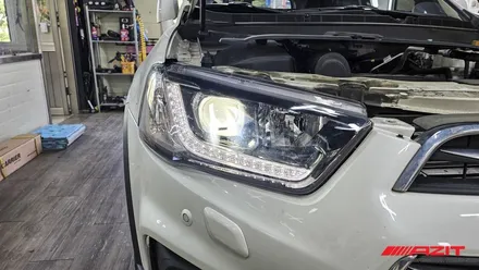 쉐보레 캡티바 차량에 설치한 브라비오 LED H7 합법 LED 전조등 입니다. 오랜 수명은 물론 밝은 빛으로 안전운전에 도움이 됩니다. / 용인, 광교, 성남, 판교