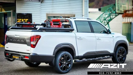 캠핑가기전에 렉스턴 스포츠 칸 트렁크 적재함 커버탑,롤바 장착 했습니다. / 용인, 광교, 성남, 판교
