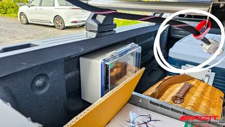 쉐보레 콜로라도 캠핑용 파워뱅크 시스템 매립작업. GSP 200A 파워뱅크, 2000W 인버터, 적재함 멀티탭 방수함 작업. / 용인, 광교, 성남, 판교