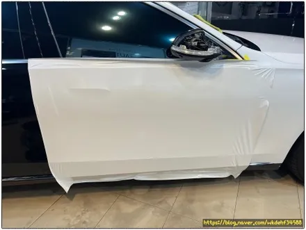 벤츠 S350d 전체 랩핑 시공 다이아몬드 화이트 펄 / 서울 양천, 구로, 강서, 영등포, 부천