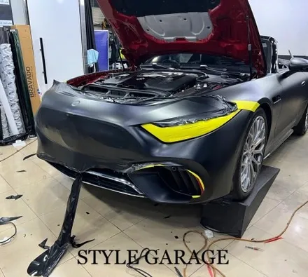 벤츠 SL63AMG 무광블랙 전체랩핑 및 도어잼 랩핑 벤츠랩핑 가격 아깝지 않은 무결점 퀄리티 / 양천구 신정동