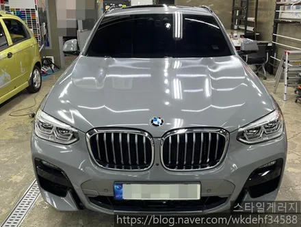 다크 그레이 색상 전체 랩핑 시공기 BMW X4 / 서울 양천, 구로, 강서, 영등포, 부천