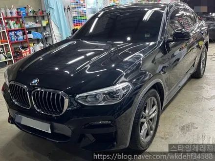 다크 그레이 색상 전체 랩핑 시공기 BMW X4 / 서울 양천, 구로, 강서, 영등포, 부천