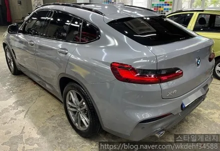 다크 그레이 색상 전체 랩핑 시공기 BMW X4 / 서울 양천, 구로, 강서, 영등포, 부천