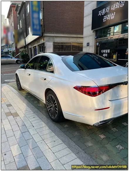 벤츠 S350d 전체 랩핑 시공 다이아몬드 화이트 펄 / 서울 양천, 구로, 강서, 영등포, 부천