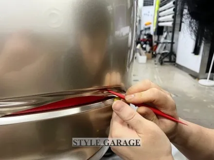 일산 BMW E60 528i 샴페인골드 퓨어화이트 전체랩핑 크롬죽이기 휠 랩핑 시공기 / 양천구 신정동