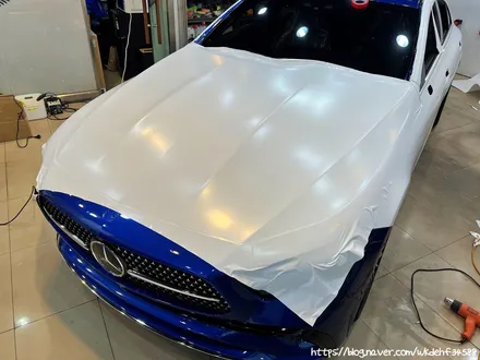 CLS450 4matic 대환장 사틴화이트 전체랩핑시공기 / 서울 양천, 구로, 강서, 영등포, 부천