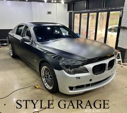 부천랩핑 리얼 후기 BMW 730d 무광블랙 전체랩핑 실내 카본 랩핑 / 양천구 신정동