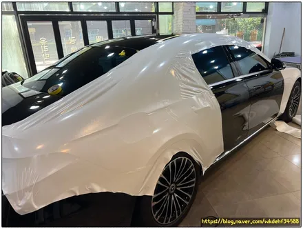 벤츠 S350d 전체 랩핑 시공 다이아몬드 화이트 펄 / 서울 양천, 구로, 강서, 영등포, 부천