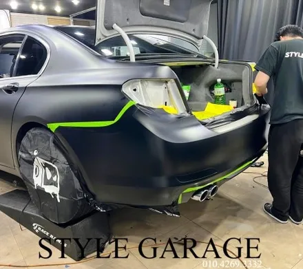 부천랩핑 리얼 후기 BMW 730d 무광블랙 전체랩핑 실내 카본 랩핑 / 양천구 신정동
