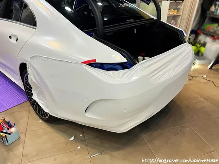 CLS450 4matic 대환장 사틴화이트 전체랩핑시공기 / 서울 양천, 구로, 강서, 영등포, 부천