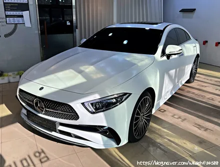 CLS450 4matic 대환장 사틴화이트 전체랩핑시공기 / 서울 양천, 구로, 강서, 영등포, 부천
