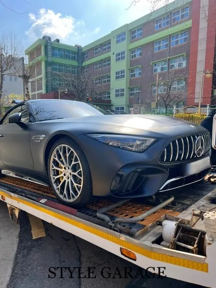 벤츠 SL63AMG 무광블랙 전체랩핑 및 도어잼 랩핑 벤츠랩핑 가격 아깝지 않은 무결점 퀄리티 / 양천구 신정동