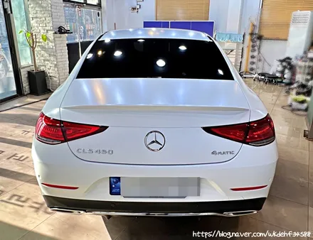 CLS450 4matic 대환장 사틴화이트 전체랩핑시공기 / 서울 양천, 구로, 강서, 영등포, 부천