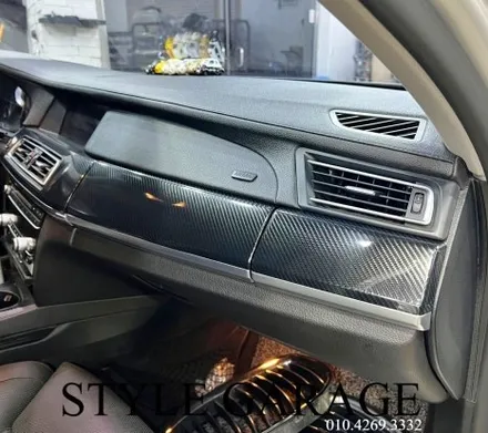 부천랩핑 리얼 후기 BMW 730d 무광블랙 전체랩핑 실내 카본 랩핑 / 양천구 신정동