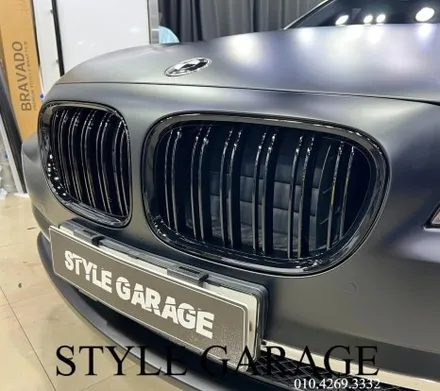 부천랩핑 리얼 후기 BMW 730d 무광블랙 전체랩핑 실내 카본 랩핑 / 양천구 신정동