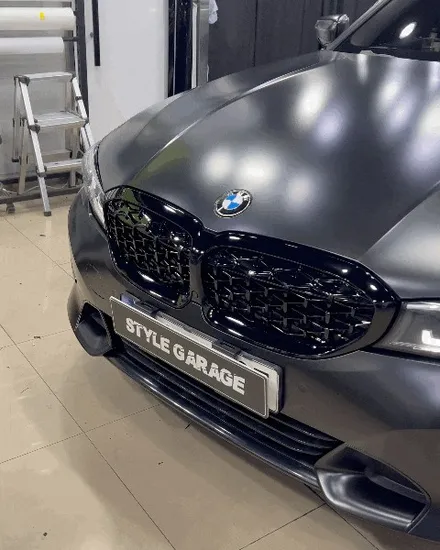 BMW 330i 사틴블랙 전체 랩핑 시공기 블랙하면 사틴 매트!! / 양천구 신정동