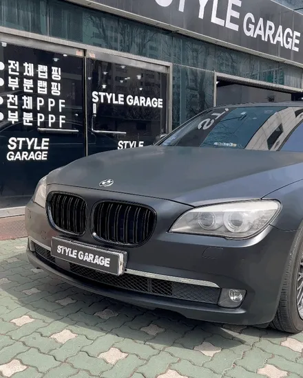 부천랩핑 리얼 후기 BMW 730d 무광블랙 전체랩핑 실내 카본 랩핑 / 양천구 신정동