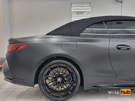 BMW M4 컨버터블, 오토벨벳 사틴블랙 랩핑으로 색다른 느낌! - 랩허브 / 일산, 파주, 고양 수입차 랩핑전문 / 고양,일산,김포