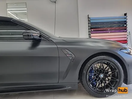BMW M4 컨버터블, 오토벨벳 사틴블랙 랩핑으로 색다른 느낌! - 랩허브 / 일산, 파주, 고양 수입차 랩핑전문 / 고양,일산,김포