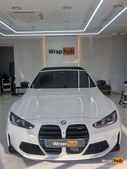 BMW M4 컨버터블, 오토벨벳 사틴블랙 랩핑으로 색다른 느낌! - 랩허브 / 일산, 파주, 고양 수입차 랩핑전문 / 고양,일산,김포