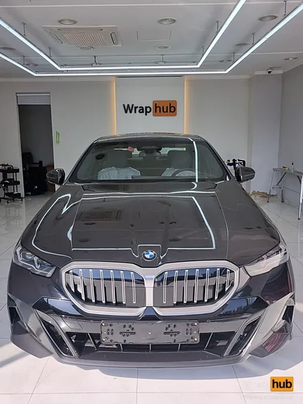 BMW 520i 프론트 그릴 부분랩핑/크롬지우기 - 랩허브 / 일산랩핑, 파주랩핑, 고양랩핑 / 고양,일산,김포