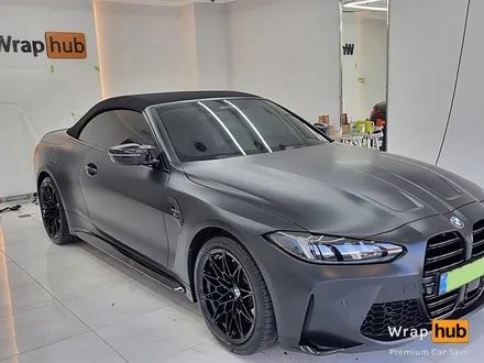 BMW M4 컨버터블, 오토벨벳 사틴블랙 랩핑으로 색다른 느낌! - 랩허브 / 일산, 파주, 고양 수입차 랩핑전문 / 고양,일산,김포