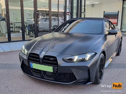 BMW M4 컨버터블, 오토벨벳 사틴블랙 랩핑으로 색다른 느낌! - 랩허브 / 일산, 파주, 고양 수입차 랩핑전문 / 고양,일산,김포