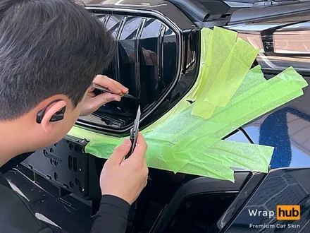 BMW 5시리즈 프론트 그릴을 \'블랙\' 으로 랩핑! - 랩허브 / 일산, 파주, 고양 자동차 랩핑 전문 / 고양,일산,김포