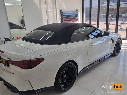 BMW M4 컨버터블, 오토벨벳 사틴블랙 랩핑으로 색다른 느낌! - 랩허브 / 일산, 파주, 고양 수입차 랩핑전문 / 고양,일산,김포
