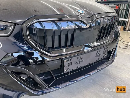 BMW 520i 프론트 그릴 부분랩핑/크롬지우기 - 랩허브 / 일산랩핑, 파주랩핑, 고양랩핑 / 고양,일산,김포
