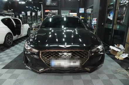 에스튠(아이나비 수원광교점) - 제네시스G70__아이나비 Z9500(와이파이동글,GPS) 2채널 블랙박스 장착 / 경기 수원 영통