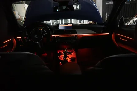 BMW 비노출 RGB엠비언트 + 도어로고라이트 시공 / 수원, 광교, 동탄