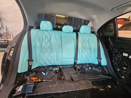 김포 벤츠 W213 E220D 실내 풀 커스텀 시공 | 나파가죽 티파니블루 리무진 시트 | SY CUSTOM / 경기 김포