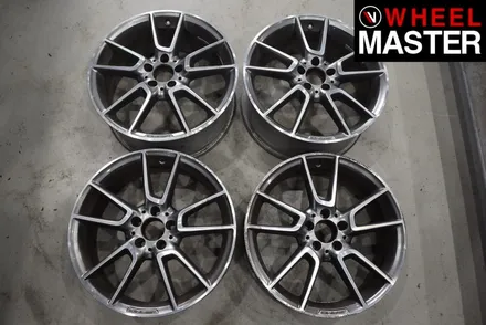 [휠마스터] 벤츠 C43 AMG 휠굴절수리 및 블랙유광 휠도색 / 일산 휠복원 / 파주,일산