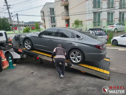 국산차 휠도색 / 쏘나타 DN8 하이브리드 젠쿱 18인치 고스트크롬 분체도장 / 파주,일산