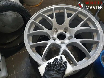 [휠마스터] BMW M3 전용 아펙시 18인치 굴절수리 및 하이퍼실버 도색 (무안에서 택배입고) / 일산 휠수리 / 파주,일산